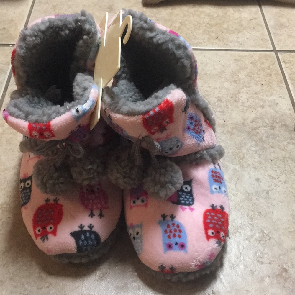 Owl bootie slippers